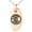 Rose, variant on Stainless Steel Three-Tiered Pine Kamon Crest Engraved Small Oval Charm Pendant Necklace