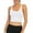 White, variant on LELINTA Women's Medium Support Cross Back Wirefree Removable Cups Yoga Sport Bra