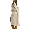 thumbnail image 3 of iHPH7 Long Sweater Cardigan Women Soft Cardigans for Women Fall Cardigans for Women Fall Coats Casual Outerwear Long Cardigans for Women Fall Clothes Beige L, 3 of 9
