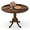 Walnut, variant on Round Dining Table for 4, 40 Inch Farmhouse Round Kitchen Table with Heavy-Duty Rubber Wood Frame & Curved Trestle Legs, Mid-Century Rustic Pedestal Table for Home, Dining Room & Living Room