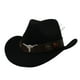 thumbnail image 1 of Sombrero de vaquero para mujer y hombre, cómodo y decorativo, ideal para fiestas temáticas y compras. Negro, 1 of 9