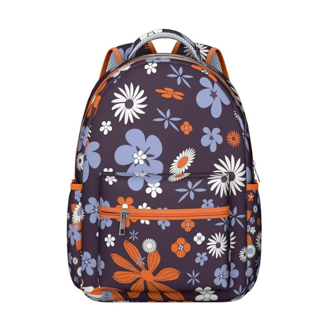 Floral Students Backpack for School Lightweight Students’s Backpack with Adjustable Straps, Vintage Botanical Print for Student and Student, Perfect for Travel & Outdoor Activities