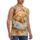 thumbnail image 2 of Fotbe Girl Hugging Dog Flowers Men's Camiseta sin Mangas Estampada para Hombres, Playera Casual para Gimnasio, Entrenamiento, Playa-Small, 2 of 7