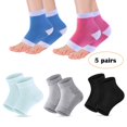 thumbnail image 1 of 5 Pairs Moisturizing Gel Heel Socks Vented Unisex Toe Open Feet Care Dry Skin, 1 of 7