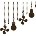 thumbnail image 2 of 8Pcs Ceiling Fan Pull Chain Set,Bulb and Fan Pattern Pull Chain Extension Fan Pull Chain Pendant 12 Inch (Red Bronze), 2 of 8