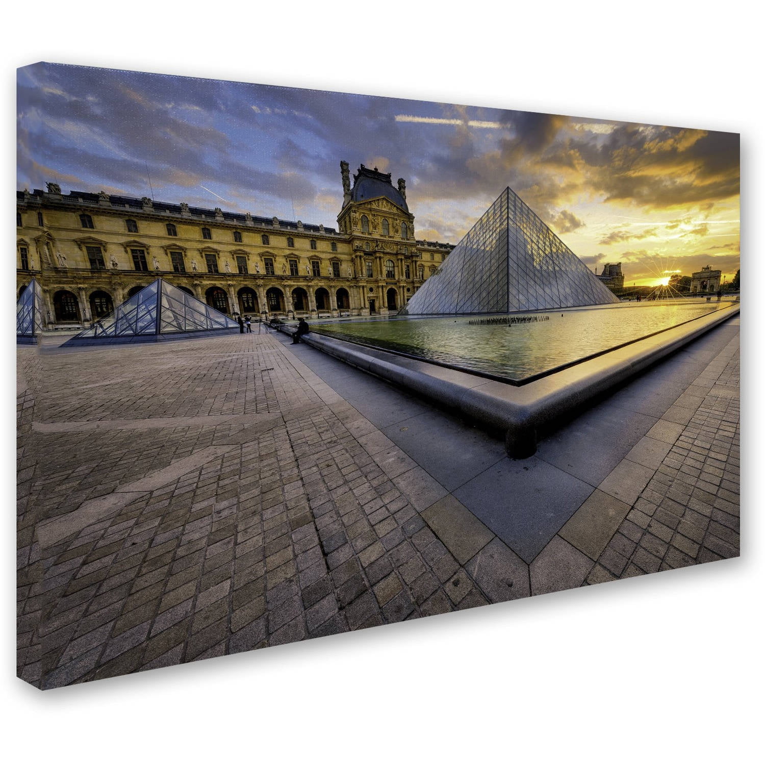 Trademark Fine Art "Geometry of the Louvre Museum" Canvas Art by Mathieu Rivrin