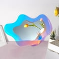 thumbnail image 5 of Irregular Wall Mirror Wavy Acrylic Rainbow Mirror Room Decor Aesthetic Mirrors Amorphic Vanity Retro Mirrors for Bedroom Living Room Bathroom Entryway Wall Decor ( Clouds Style, 15.5 x 10.5 Inches ), 5 of 8
