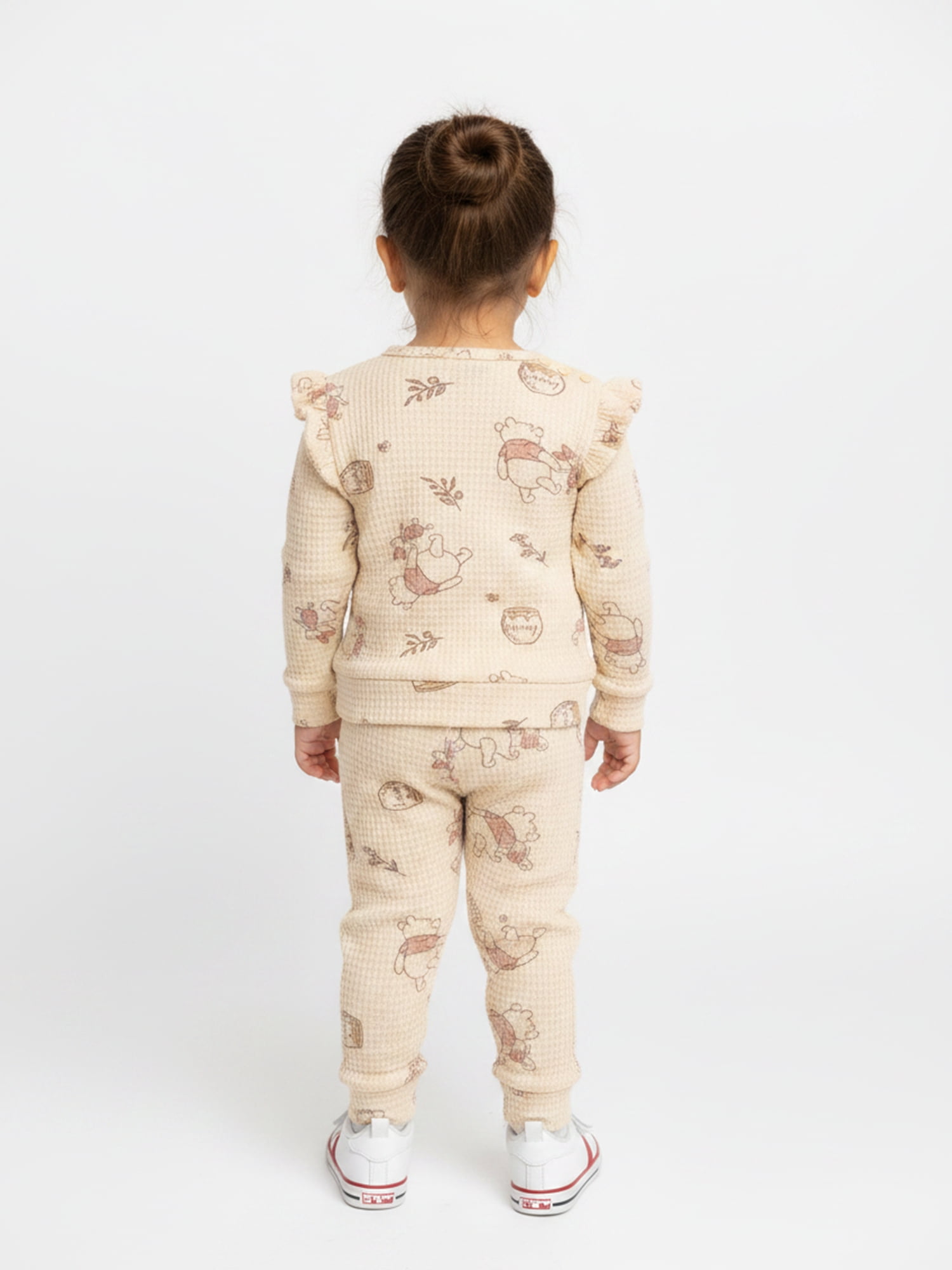 Winnie the Pooh Baby Girls Waffle Knit Top and Pants Set, 2-Piece, Sizes 0M-24M