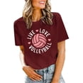 thumbnail image 2 of Xmyrz Volleyball Shirts For Women Volleyball Graphic Game Day Team Tee Tops Casual Loose Short Sleeve Crewneck Summer Shirts, 2 of 4