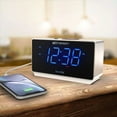 Emerson SmartSet Alarm Clock Radio with USB Charger, Nightlight