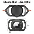 thumbnail image 5 of Rantice Airtag Dog Collar Holder, [1 Pack] Waterproof Airtag Case for Dog Collar, TPU & Silicone Full Body Covered Anti-Lost Apple Air Tag Collar Holder Airtag Case for Pet Collar Backpack, Black, 5 of 9