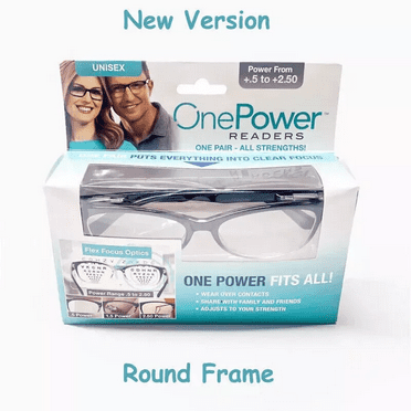 0.5-2.5 Unisex Auto Focus Presbyopi Reading Glasses One Power Readers Adjustable