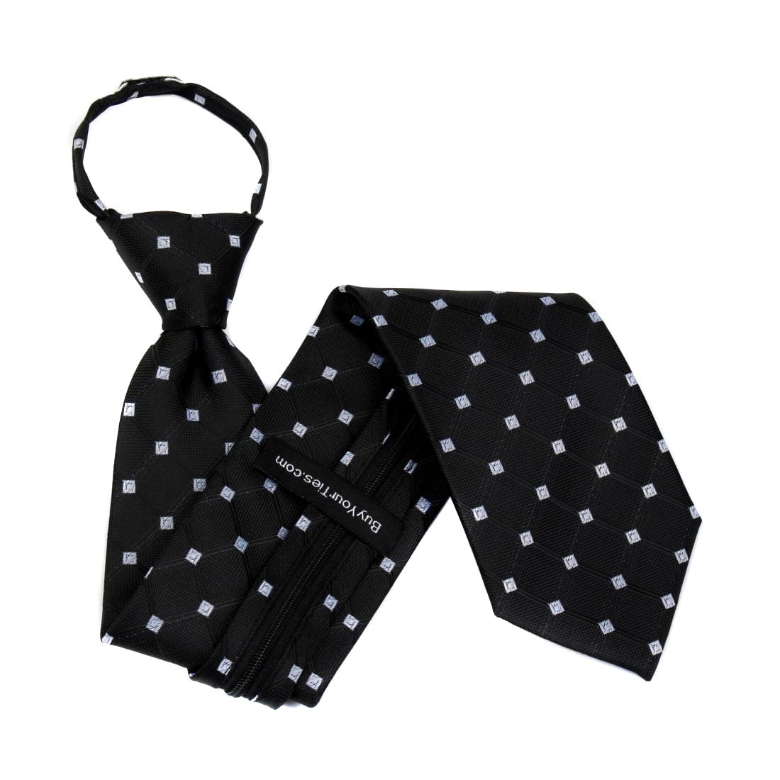 BuyYourTies Black Solid Color Self Tie Bow Tie