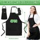 thumbnail image 2 of Delantal de Cocina Impermeables, 4 Piezas Mandiles de Cocina para Mujeres y Hombres, Delantal de Chef con Correa Ajustable y 2 Bolsillos para Restaurante, Barbacoa, Pintura, Jardinería (Negro), 2 of 4