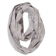 Nursing Happens Infinity Breastfeeding Scarf - Quatrefoil Gray