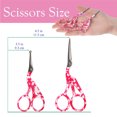 thumbnail image 2 of Stork Bird Rounded Safety Tip Embroidery Craft Stainless Steel Crane Scissors - Red - 6 Pairs, 2 of 6