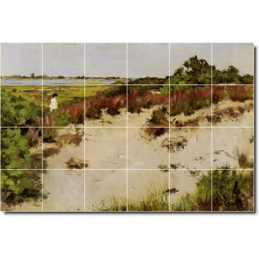 Ceramic Tile Mural-William Chase Landscapes Painting 602. 25.5" w x 17" h using (24) 4.25 x 4.25 ceramic tiles
