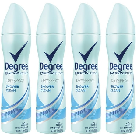 Degree Women Shower Clean Antiperspirant Deodorant Dry Spray 3.8 oz, 4 Count