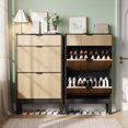 thumbnail image 3 of 1 Mdf+Pb Wave Pattern Two-Door One-Drawer Shoe Cabinet, 3 of 9