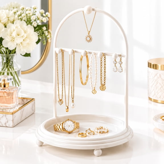Necklace Stand with Hooks – Jewelry Display Holder