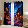 thumbnail image 2 of Feelyou Tokyo Streetscape Blackout Curtains Set of 2 (52x84 Each), Vintage Japanese Style Window Curtains, Teens Kids Boys Girls Curtains and Drapes, Window Curtains Bedroom Decor, 2 of 6