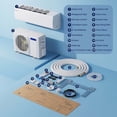 thumbnail image 7 of DELLA Econo Series 11500 BTU Mini Split Air Conditioner 17 SEER2 with Heat Pump, Cools up to 550 Sq.Ft, Wifi Enabled AC & Heater Ductless Inverter System Works with Alexa, 16ft Installation Kit, 7 of 7