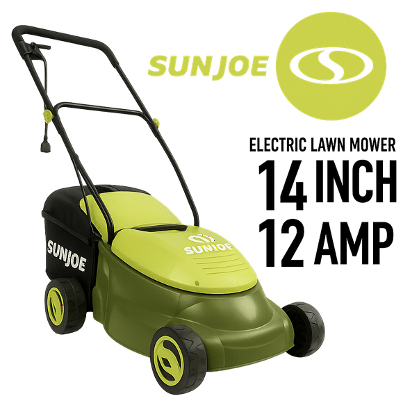 Sun Joe MJ401E Electric Lawn Mower, 14 inch, 12 Amp