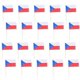 thumbnail image 1 of 100pcs Wooden Flag Toothpicks National Day Decoration Cupcake Toppers Food Toothpick (Czech Republic), 1 of 3