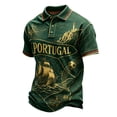 thumbnail image 4 of 2026 Soccer Cup Jersey for Men, Polo Collar Short Sleeve Portugal Flag Crest Graphic Top - Breathable Fan Shirt for Match Day & Casual Wear Gold XXXXXXL, 4 of 4