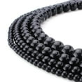 BEADNOVA 4mm Black Onyx Gemstone Round Loose Beads for Jewelry Making ...