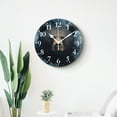 thumbnail image 4 of 14 Inch Wall Clock Battery Operated Silent Clock Decorative for Office, Kitchen, Outdoor, Living Room，Smile Bear Animal in Smoke Pattern, 4 of 4