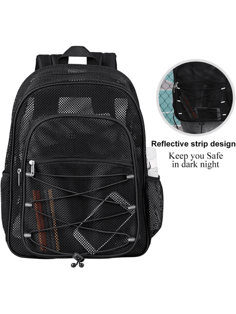 Heavy Duty Mesh Backpack, See Through College Mesh Backpack  display picture 1