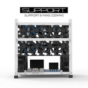 AAAwave 12GPU Open Frame Mining Rig Frame Chassis for Crypto currency Ethereum Ravencoin Ergo Zcoin (White)