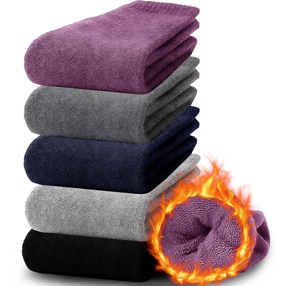 Amaopus 5 Pairs Merino Wool Socks, Hiking Thermal Warm Winter Thick Boot Cozy Crew Comfy Work Socks for Women Men