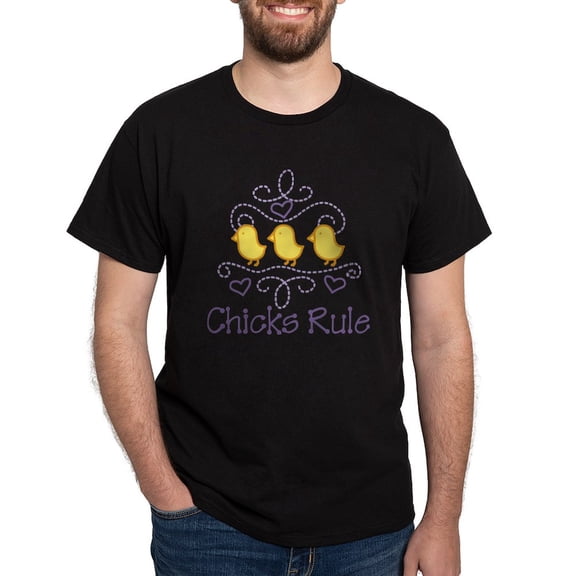 CafePress - Chicks Rule Dark T Shirt - Men's Classic Graphic Cotton T-Shirt
