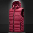 thumbnail image 4 of Kureaily New Fall And Winter Vest Removable Cap Sleeveless Cott On Clothing Men's Undershirt Warm Cott On Coat Jacket, 4 of 5