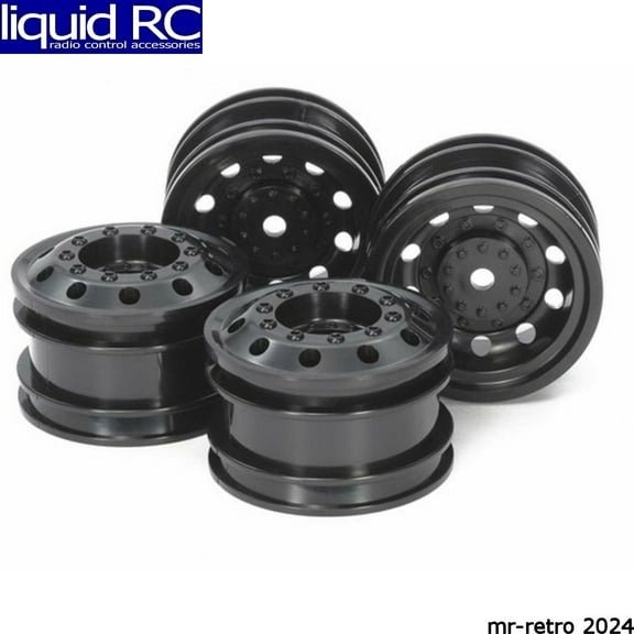 Tamiya 54741 Black Wheels 4 :TT-01 Type-E TT-02