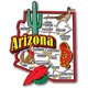 thumbnail image 1 of Imán Jumbo State de Arizona de Classic Magnets, recuerdos coleccionables de 3,2 x 4,1 pulgadas, fabricados en los Estados Unidos, 1 of 1
