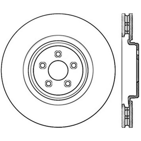 CENTRIC PARTS - SLOTTED-DRILLED Fits select: 2007-2009 JAGUAR XK, 2013-2015 JAGUAR XF