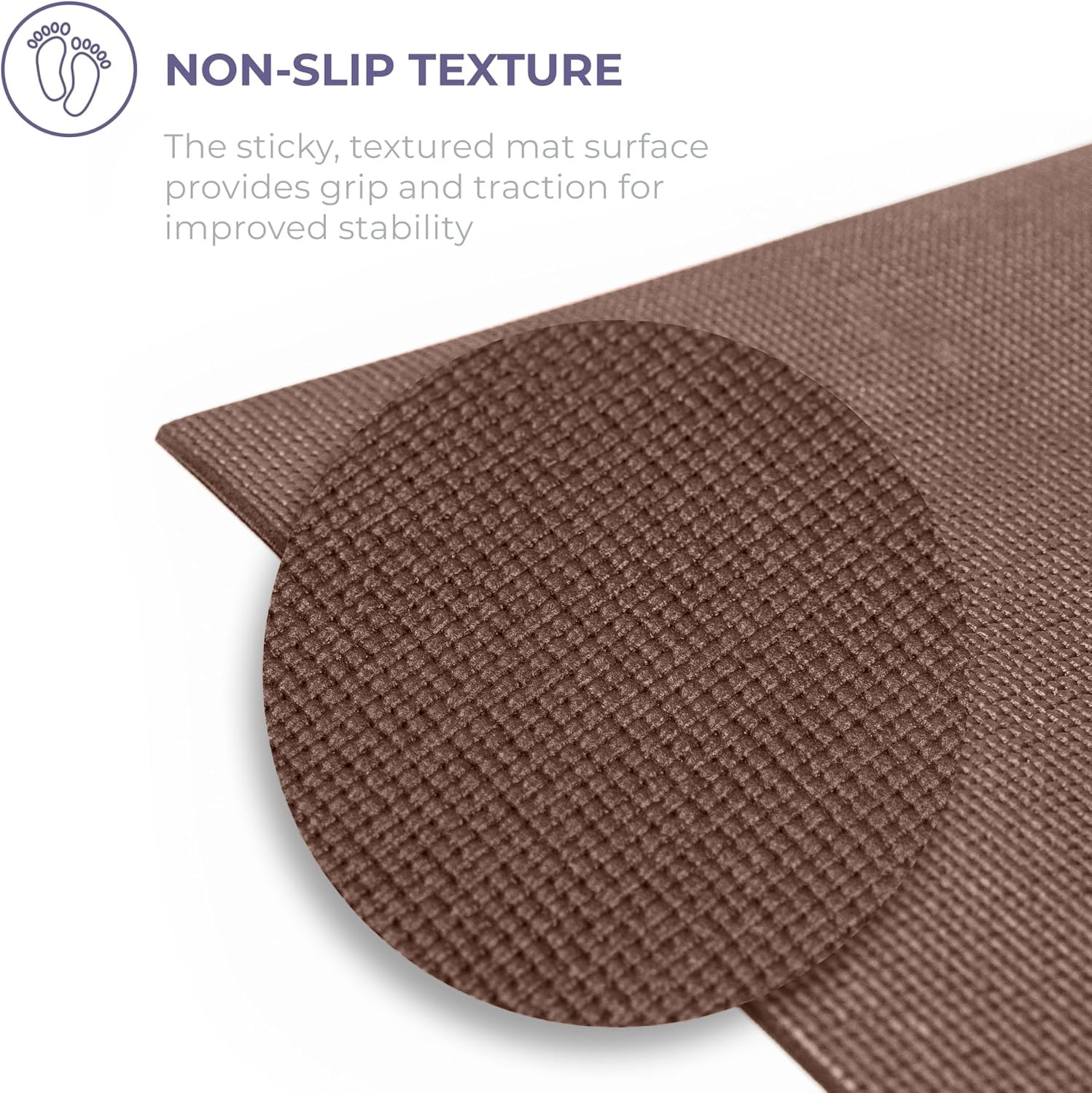 Sunshine Yoga Voyage Yoga Mat Roll, 24in x 50ft Exercise Mat, 5mm Thick Non-Slip Gym Mat for Home Workout and Fitness, Anti-Tear, Cut up to 8 Regular Yoga Mats, Chocolate