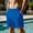 Blue, variant on Mens Elastic Waist Drawstring Casual Shorts Lightweight Summer Beach Shorts Solid Color Shorts With Pockets