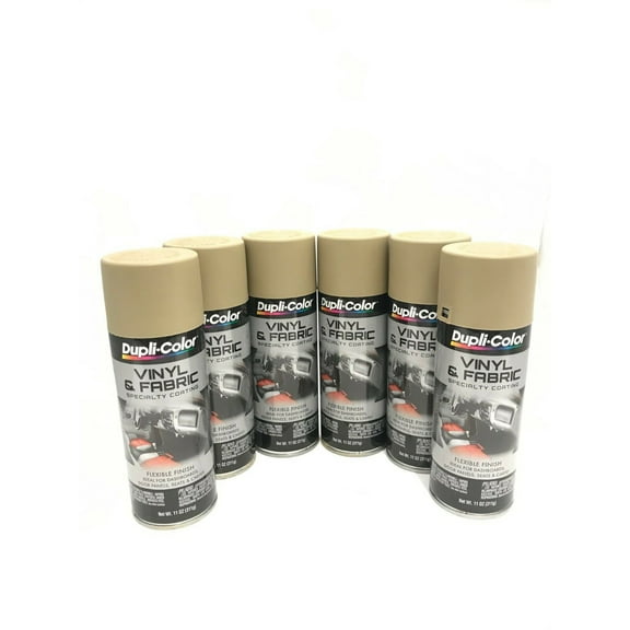 Duplicolor HVP108 - 6 Pack Vinyl & Fabric Spray Paint Desert Sand - 11 oz