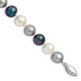 thumbnail image 2 of Auriga Fine Jewelry 925 Sterling Silver 9mm Semi-Round Pearl Bracelet 7.5inch for Women, 2 of 5