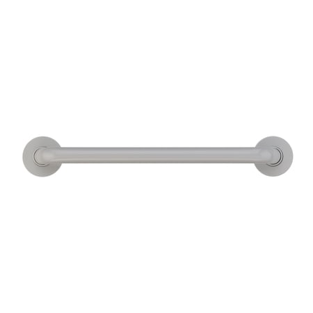 Bathroom Grab Bar - 24 Inch Safety Rail with Cover Flange - Non Slip Grip - Glossy Gray - Home Safety