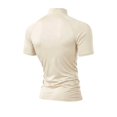 thumbnail image 5 of EOYWHK Men's Athletic Shirts & Tees Mock Neck Soft Stretch Compression Shirts Short Sleeve Slim Fit Casual Tee for Sport Training Workou Beige XXL, 5 of 5