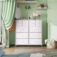 thumbnail image 2 of White Dresser for Bedroom with 10 Drawers, Fabric Dressers, Tall Chest of Drawers for Closet, Storage Drawer Unit, Organizer Unit for Hallway, Living Room, 2 of 8