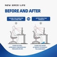 thumbnail image 4 of Hltwer Repose-Pieds Réglable sous Bureau Confort Tabouret de Travail 6 Positions Multi-angle Pédale Ergonomique Support de Posture pour Bureau et Maison (Blanc), 4 of 7