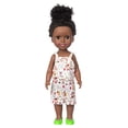 thumbnail image 2 of Tarmeek Baby Doll Toys for Girls Age 3 4 5 6 7 Years Old,13.8Inch Black African Black Baby Cute Curly Black Baby Dolls Toy Birthday Gifts for Kids, 2 of 3