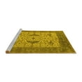 thumbnail image 2 of Ahgly Company Machine Washable Indoor Square Oriental Yellow Industrial Area Rugs, 7' Square, 2 of 4