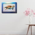 thumbnail image 4 of 5D Multi-Dimensional Wall Art - Custom Made Turtle Wall Art Print on Strong Polycarbonate Panel with Vibrant Colors - Immersive, Interactive, Lenticular Artwork for Living Room by Matashi (16x20 Inch), 4 of 5